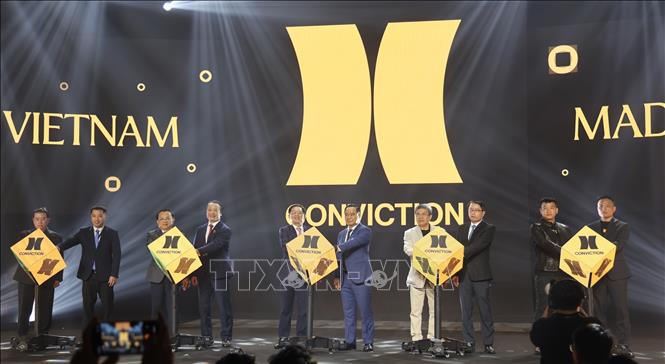 Nghi thức khai mạc Ngày hội Công nghệ TP. Hồ Chí Minh - Conviction 2026. Ảnh: Hứa Chung - TTXVN