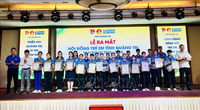 Hội đồng gồm 55 thành viên là những thiếu nhi tiêu biểu được lựa chọn từ các địa phương, trường học trong toàn tỉnh. Ảnh: Võ Dung - TTXVN