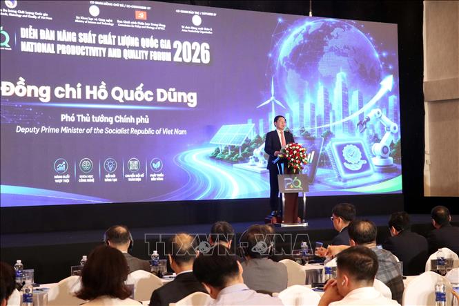 Phó Thủ tướng Chính phủ Hồ Quốc Dũng phát biểu tại Diễn đàn. Ảnh: Tiến Lực - TTXVN