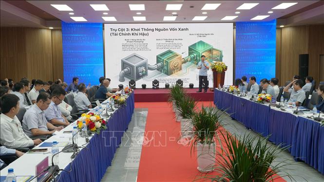Đại biểu nêu ý kiến đóng góp tại hội thảo. Ảnh: Cao Nguyên - TTXVN