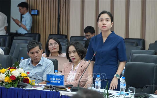 Đại biểu nêu ý kiến đóng góp tại hội thảo. Ảnh: Cao Nguyên - TTXVN