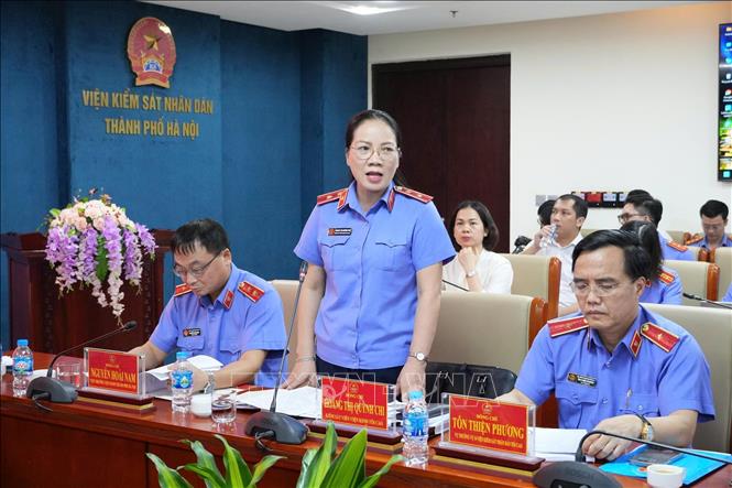 Kiểm sát viên Viện Kiểm sát nhân dân Tối cao Hoàng Thị Quỳnh Chi nhấn mạnh về 