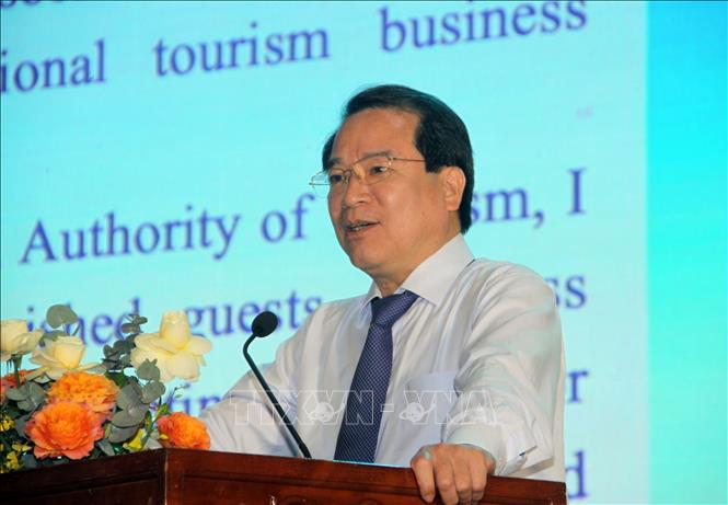 Ông Hà Văn Siêu - Phó Cục trưởng Cục Du lịch Việt Nam phát biểu tại lễ khai mạc Ngày Lữ hành Việt Nam năm 2026. Ảnh: Trịnh Bang Nhiệm - TTXVN