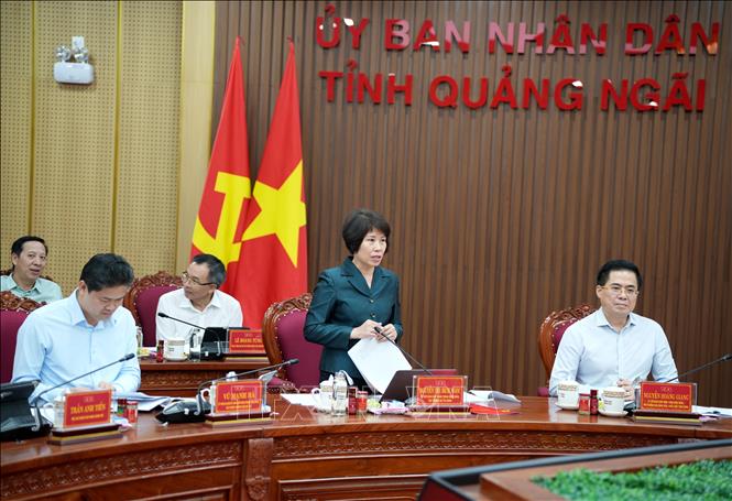 Thứ trưởng Bộ Tài chính Nguyễn Thị Bích Ngọc phát biểu. Ảnh: Lê Phước Ngọc - TTXVN
