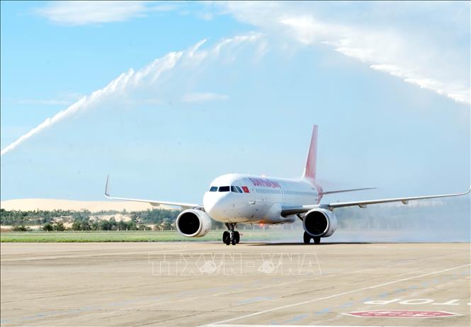 Theo kế hoạch, Sun PhuQuoc Airways khai thác đường bay Cam Ranh - Đồng Hới với tần suất 3 chuyến khứ hồi mỗi tuần vào các ngày thứ Ba, thứ Sáu và Chủ nhật. Ảnh: Tá Chuyên - TTXVN