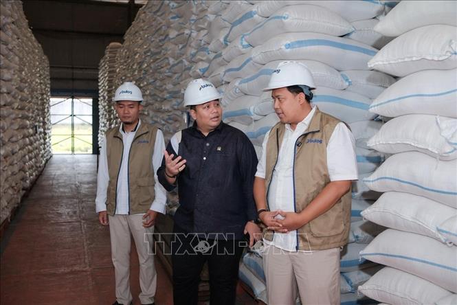 Kho gạo của Cơ quan Hậu cần Quốc gia Indonesia (Bulog) tại tỉnh Đông Java. Ảnh: Đỗ Quyên – PV TTXVN tại Indonesia