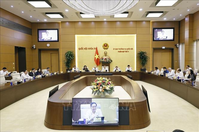 Chủ tịch Quốc hội Trần Thanh Mẫn phát biểu. Ảnh: Doãn Tấn - TTXVN