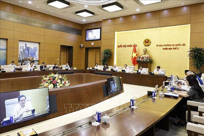 Chủ tịch Quốc hội Trần Thanh Mẫn phát biểu. Ảnh: Doãn Tấn - TTXVN