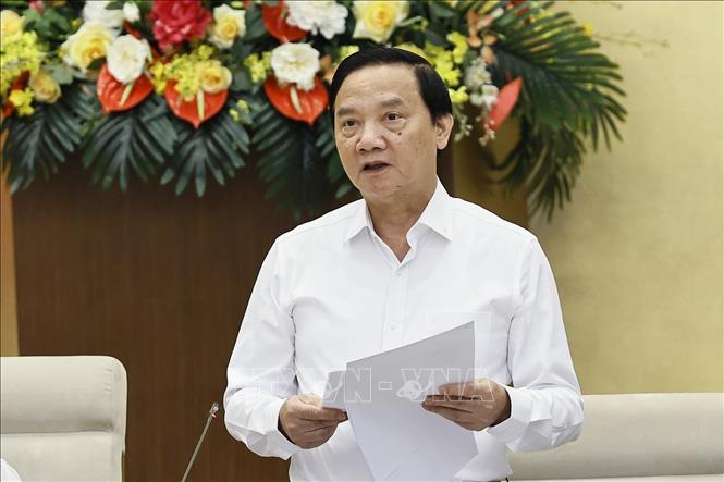 Phó Chủ tịch Quốc hội Nguyễn Khắc Định phát biểu. Ảnh: Doãn Tấn - TTXVN