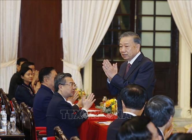 Tổng Bí thư, Chủ tịch nước Tô Lâm dự Lễ khai mạc Chương trình bồi dưỡng, cập nhật kiến thức đối với Ủy viên Ban Chấp hành Trung ương Đảng khóa XIV. Ảnh: Thống Nhất – TTXVN