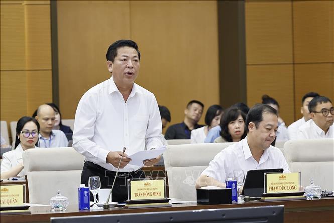 Bộ trưởng Bộ Xây dựng Trần Hồng Minh phát biểu. Ảnh: Doãn Tấn - TTXVN