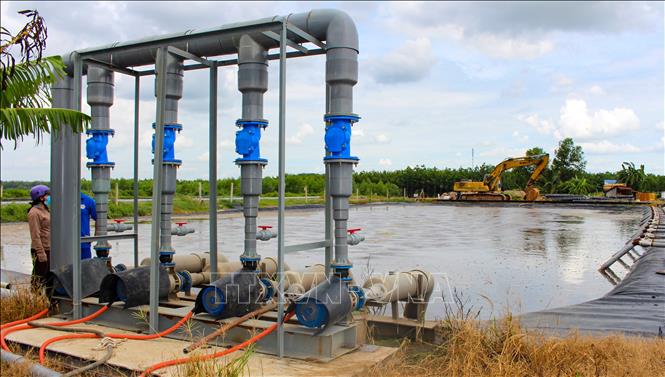 Hệ thống xử lý nước thải chế biến tinh bột sắn của Công ty Trách nhiệm hữu hạn MTV Định Khuê (xã Tân Châu, Tây Ninh). Ảnh: Minh Phú – TTXVN