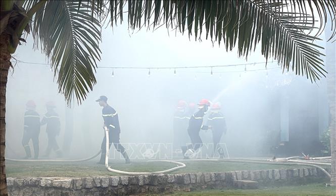 Hiện trường vụ cháy. Ảnh: Tường Quân - TTXVN