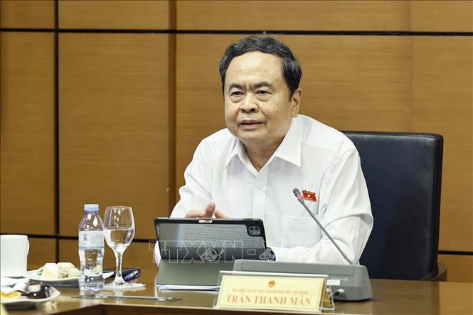Chủ tịch Quốc hội Trần Thanh Mẫn phát biểu. Ảnh: Doãn Tấn - TTXVN