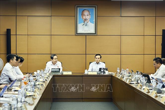 Chủ tịch Quốc hội Trần Thanh Mẫn phát biểu. Ảnh: Doãn Tấn - TTXVN