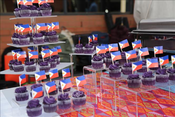 Một món ăn do Đại sứ quán Philippines tại Nam Phi chuẩn bị. Ảnh: Trung Kiên - PV TTXVN tại Nam Phi