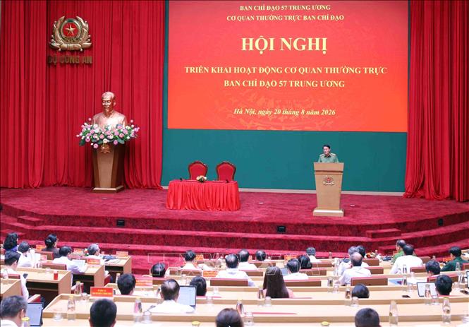 Hội nghị triển khai hoạt động cơ quan thường trực Ban chỉ đạo 57 Trung ương. Ảnh: Phạm Kiên - TTXVN