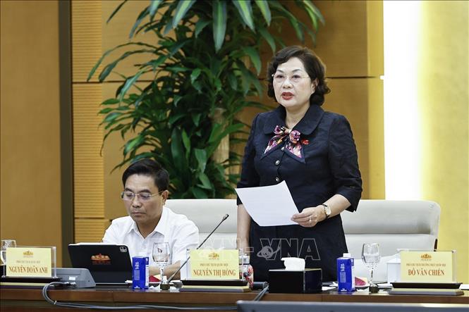 Phó Chủ tịch Quốc hội Nguyễn Thị Hồng phát biểu. Ảnh: Doãn Tấn - TTXVN