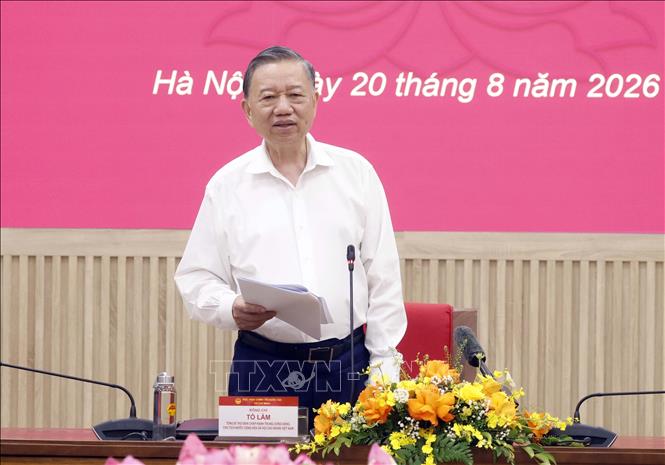 Tổng Bí thư, Chủ tịch nước Tô Lâm phát biểu.  Ảnh: Thống Nhất – TTXVN