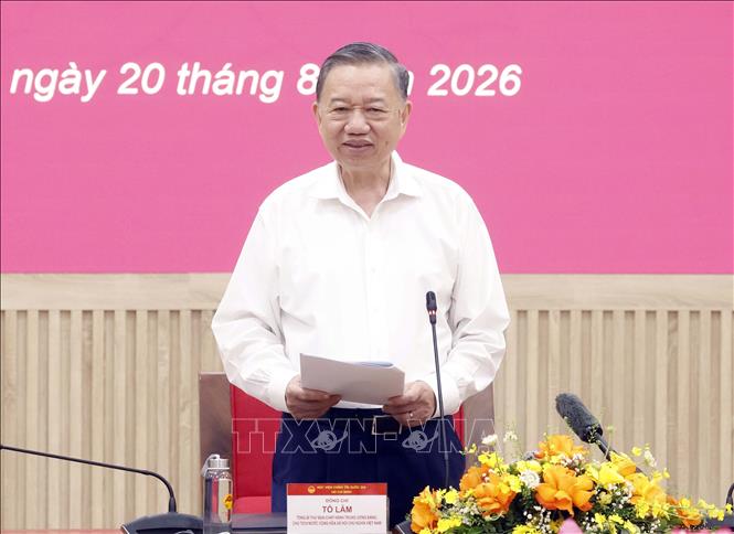 Tổng Bí thư, Chủ tịch nước Tô Lâm phát biểu. Ảnh: Thống Nhất – TTXVN