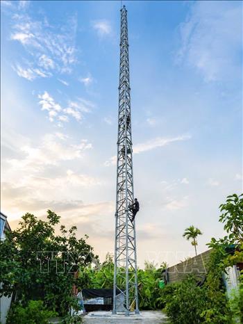 Các nhà mạng tăng tốc phủ sóng 5G trên địa bàn thành phố Hải Phòng. Ảnh: Hoàng Ngọc – TTXVN 