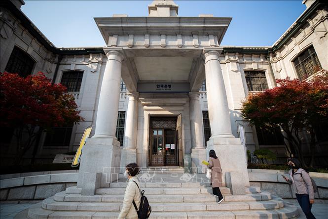 Trụ sở Ngân hàng Trung ương Hàn Quốc tại thủ đô Seoul. Ảnh: THX/TTXVN phát