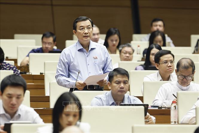 Đại biểu Quốc hội TP Hồ Chí Minh Phạm Trọng Nhân phát biểu. Ảnh: Doãn Tấn - TTXVN