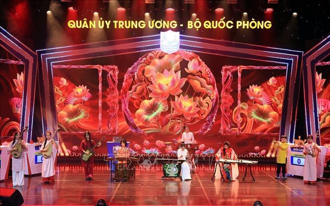 Tiết mục văn nghệ chào mừng vòng chung kết. Ảnh: Tuấn Anh - TTXVN