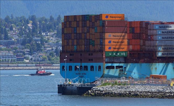 Quang cảnh cảng hàng hóa tại Vancouver, Canada. Ảnh: THX/TTXVN phát