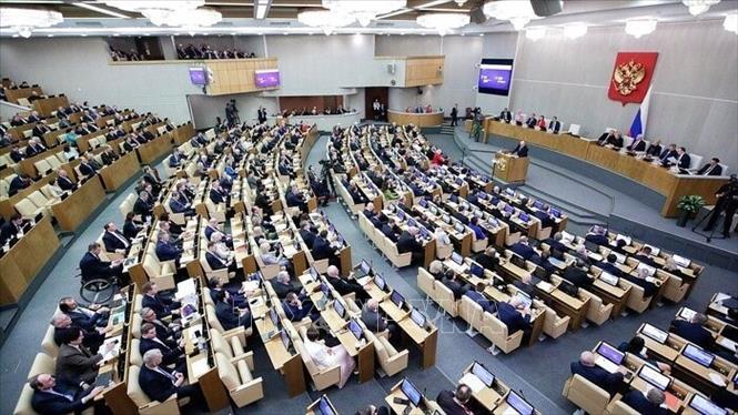 (Tư liệu) Quang cảnh cuộc họp Duma Quốc gia (Hạ viện) Nga tại thủ đô Moskva. Ảnh: IRNA/TTXVN phát