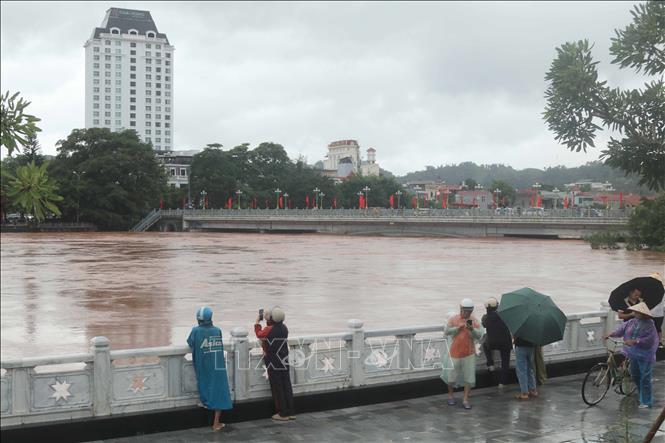 Nước sông Kỳ Cùng đạt trên mức báo động III, thời điểm sáng 23/8/2026. Ảnh: Quang Duy – TTXVN