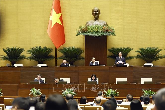 Phó Chủ tịch Quốc hội Nguyễn Khắc Định phát biểu. Ảnh: Doãn Tấn - TTXVN