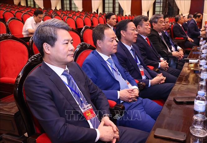 Các học viên là Ủy viên Ban Chấp hành Trung ương Đảng khóa XIV dự Lễ bế giảng. Ảnh: Văn Điệp – TTXVN