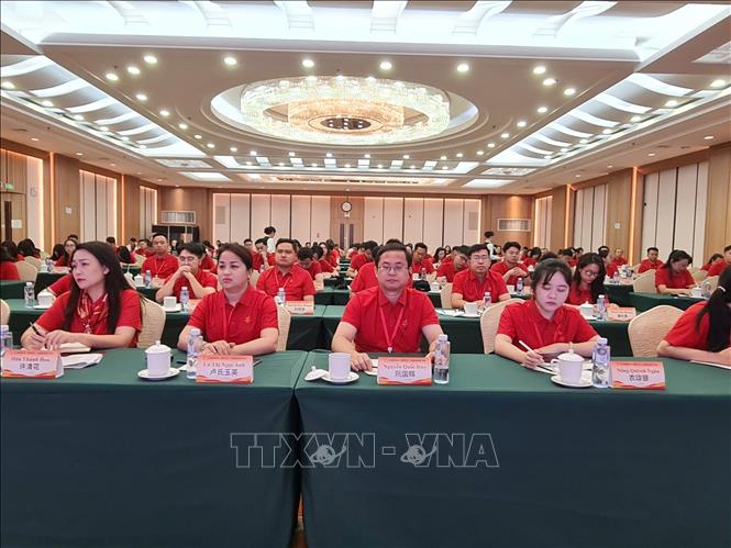 Đại diện đoàn thanh niên, thế hệ trẻ Việt Nam tìm hiểu về dấu chân Chủ tịch Hồ Chí Minh tại Trung Quốc. Ảnh: Quang Hưng-PV TTXVN tại Trung Quốc