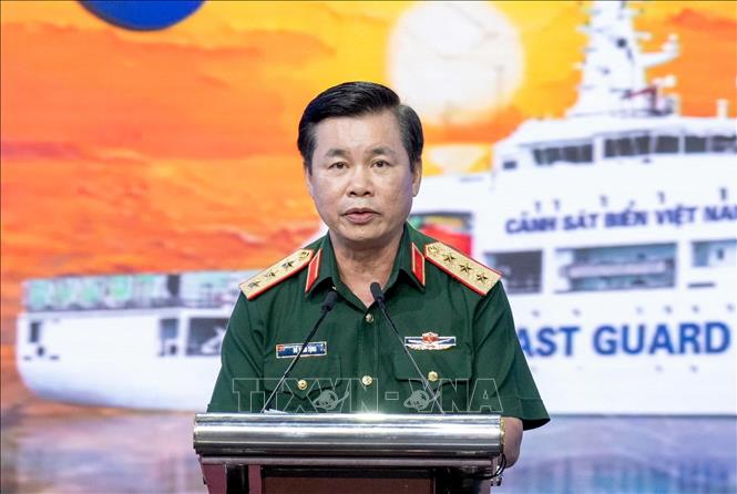 Thượng tướng Đỗ Xuân Tụng, Ủy viên Trung ương Đảng, Ủy viên Quân ủy Trung ương, Phó Chủ nhiệm Tổng cục Chính trị Quân đội nhân dân Việt Nam phát biểu. Ảnh: An Đăng - TTXVN
