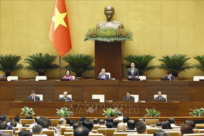 Phó Chủ tịch Quốc hội Nguyễn Khắc Định phát biểu. Ảnh: Doãn Tấn - TTXVN
