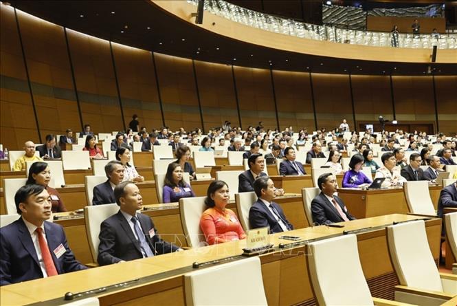 Đại biểu dự Phiên bế mạc Kỳ họp không thường lệ thứ nhất, Quốc hội khoá XVI. Ảnh: Doãn Tấn - TTXVN