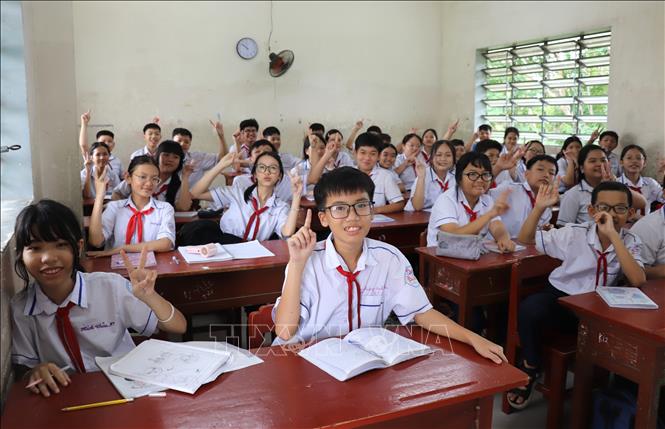 Học sinh Tây Ninh đã chuẩn bị tinh thần sẵn sàng bước vào năm học mới 2026 - 2027. Ảnh: Đức Hạnh - TTXVN 