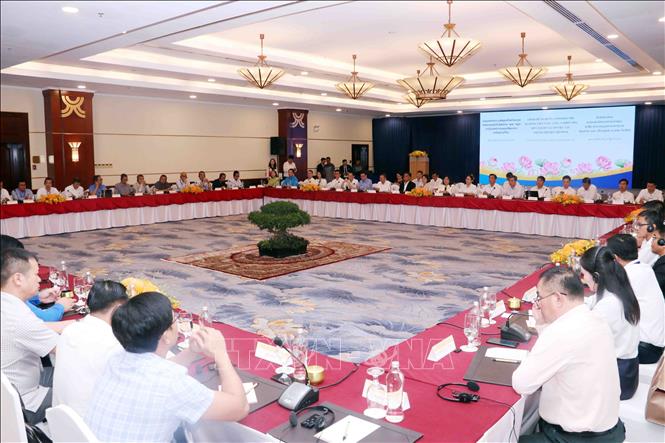 Buổi làm việc của lãnh đạo TP Hồ Chí Minh với Đoàn lãnh đạo trẻ ba Đảng Việt Nam - Lào - Campuchia. Ảnh: Xuân Khu - TTXVN