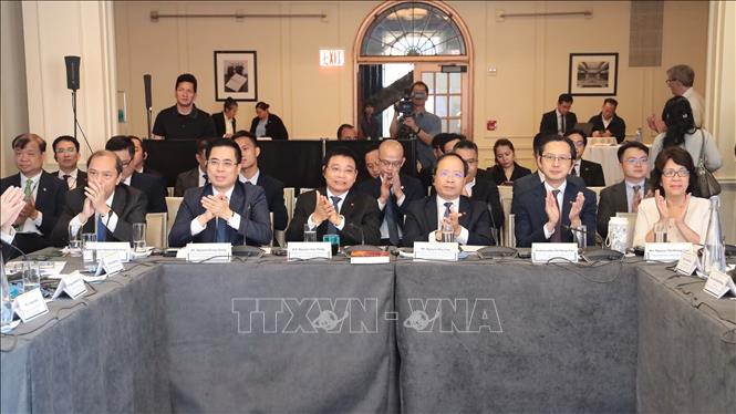 Phó Thủ tướng Nguyễn Văn Thắng và các thành viên đoàn công tác tại phiên khai mạc Chương trình Lãnh đạo Việt Nam (VLP) 2026. Ảnh: Thanh Tuấn - Phóng viên TTXVN tại Mỹ