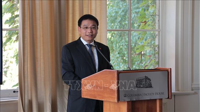 Phó Thủ tướng Nguyễn Văn Thắng phát biểu khai mạc Chương trình Lãnh đạo Việt Nam (VLP) 2026. Ảnh: Thanh Tuấn - Phóng viên TTXVN tại Mỹ
