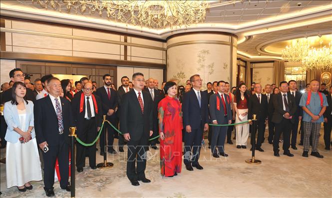 Các đại biểu dự Lễ kỷ niệm Quốc khánh Việt Nam. Ảnh: Xuân Vịnh - Phóng viên TTXVN tại Hong Kong (Trung Quốc)

