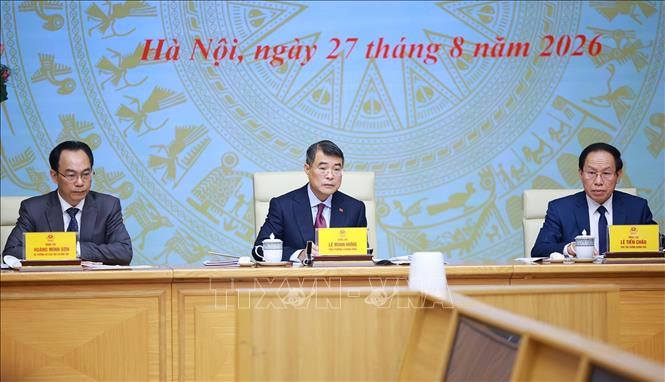 Thủ tướng Lê Minh Hưng dự Hội nghị tổng kết năm học 2025-2026 và triển khai năm học 2026-2027. Ảnh: Dương Giang – TTXVN
