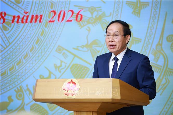 Phó Thủ tướng Lê Tiến Châu khai mạc Hội nghị tổng kết năm học 2025-2026 và triển khai năm học 2026-2027. Ảnh: Dương Giang – TTXVN
