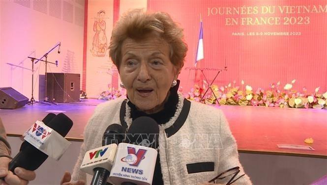 Bà Hélène Luc, Thượng nghị sỹ danh dự, Chủ tịch danh dự Hội Hữu nghị Pháp - Việt (AAFV). Ảnh: TTXVN phát