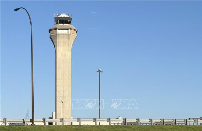 Đài quan sát không lưu tại Sân bay quốc tế Newark Liberty, bang New Jersey (Mỹ). Ảnh: Ngọc Quang – PV TTXVN tại Mỹ