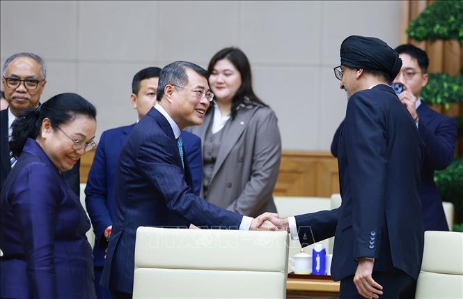 Thủ tướng Lê Minh Hưng tiếp Đại sứ các nước ASEAN tại Việt Nam. Ảnh: Dương Giang – TTXVN 
