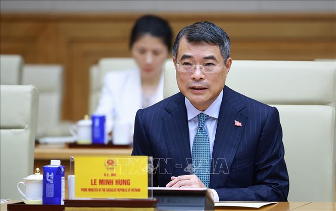 Thủ tướng Lê Minh Hưng tiếp Đại sứ các nước ASEAN tại Việt Nam. Ảnh: Dương Giang – TTXVN 
