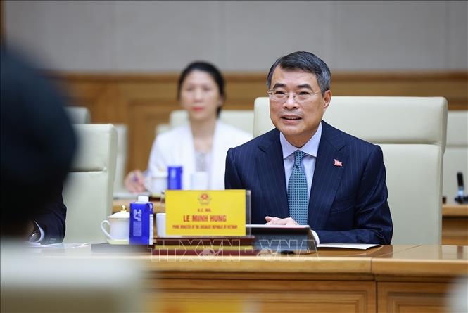 Thủ tướng Lê Minh Hưng tiếp Đại sứ các nước ASEAN tại Việt Nam. Ảnh: Dương Giang – TTXVN 