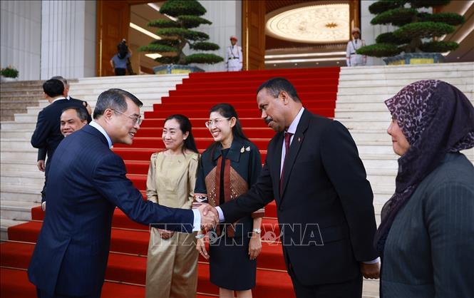 Thủ tướng Lê Minh Hưng tiếp Đại sứ các nước ASEAN tại Việt Nam. Ảnh: Dương Giang – TTXVN 